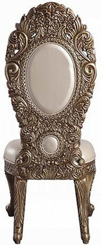 Acme DN00477 7 pc Astoria grand constantine antique gold finish wood french inspired baroque ornate dining table set