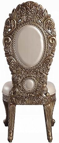 Acme DN00477 7 pc Astoria grand constantine antique gold finish wood french inspired baroque ornate dining table set