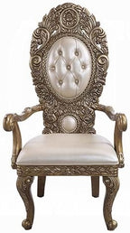 Acme DN00477 7 pc Astoria grand constantine antique gold finish wood french inspired baroque ornate dining table set