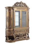 Acme DN00480 Astoria grand constantine antique gold finish wood french inspired baroque ornate curio hutch and buffet cabinet