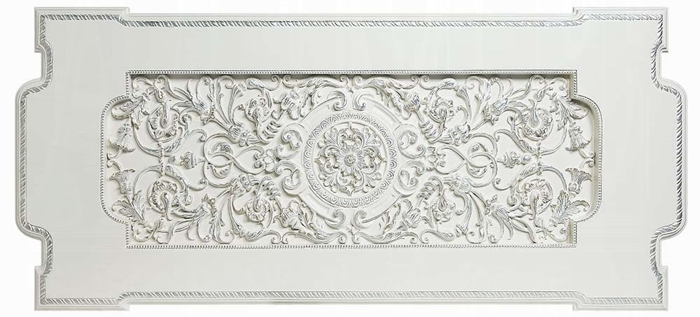 Acme DN00678 7 pc Vanaheim antique white finish wood 18th century french inspired baroque ornate dining table set