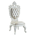 Acme DN00679 Set of 2 Astoria grand Vanaheim antique white finish wood french inspired side chairs