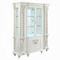 Acme DN00681  Vanaheim antique white finish wood 18th century french inspired baroque ornate dining buffet / hutch curio cabinet