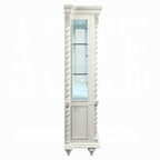 Acme DN00681  Vanaheim antique white finish wood 18th century french inspired baroque ornate dining buffet / hutch curio cabinet