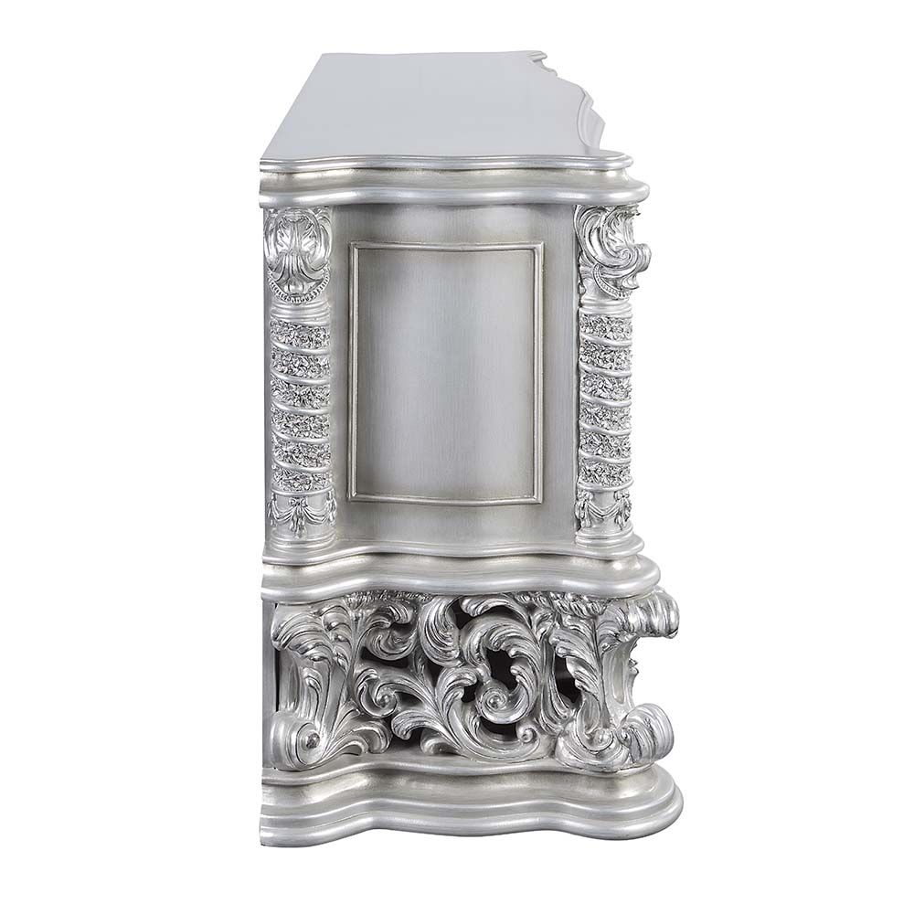 Acme BD00686 Astoria grand valkyrie gray finish wood french inspired ornate bedroom dresser console cabinet