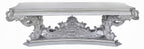 Acme DN00689 7 pc Valkyrie grey finish wood 18th century french inspired baroque ornate dining table set