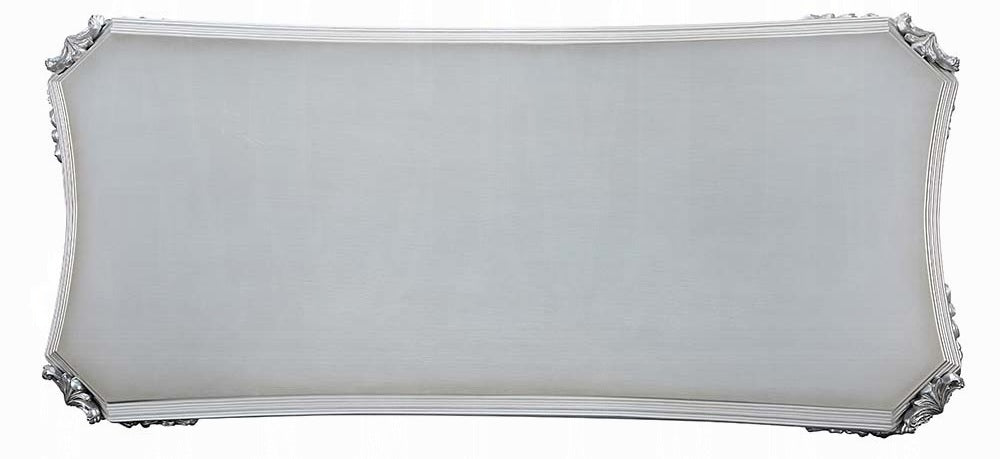 Acme DN00689 7 pc Valkyrie grey finish wood 18th century french inspired baroque ornate dining table set