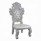 Acme DN00689 7 pc Valkyrie grey finish wood 18th century french inspired baroque ornate dining table set