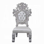 Acme DN00689 7 pc Valkyrie grey finish wood 18th century french inspired baroque ornate dining table set