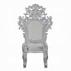 Acme DN00689 7 pc Valkyrie grey finish wood 18th century french inspired baroque ornate dining table set