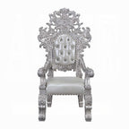Acme DN00689 7 pc Valkyrie grey finish wood 18th century french inspired baroque ornate dining table set