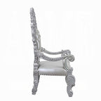 Acme DN00689 7 pc Valkyrie grey finish wood 18th century french inspired baroque ornate dining table set