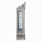 Acme DN00692 2 pc Valkyrie antique platinum finish wood 18th century french inspired baroque ornate dining buffet / hutch curio cabinet