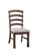 Acme DN00703 Set of 2 Laurel foundry pascaline rustic brown gray fabric upholstered seat dining chairs