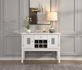Acme DN00816 Orren ellis elizaveta white high gloss finish wood faux diamonds inlay dining server buffet cabinet