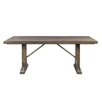 Acme DN00980-7PC 7 pc Raphaela weathered cherry finish wood farmhouse style dining table set