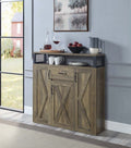 Acme DN01027 Abiram rustic oak finish wood distressed farmhouse style dining buffet server sideboard cabinet