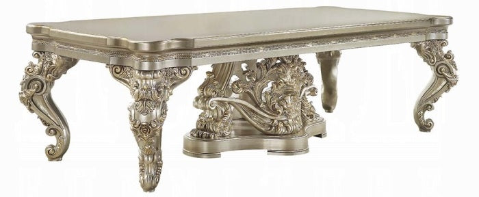 Acme DN01197-7PC 7 pc Astoria grand Danae champagne finish wood 18th century french inspired baroque ornate dining table set