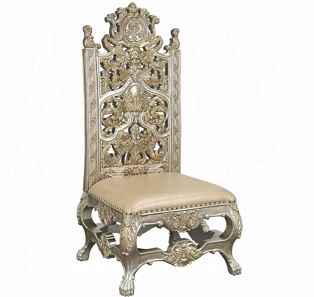 Acme DN01197-7PC 7 pc Astoria grand Danae champagne finish wood 18th century french inspired baroque ornate dining table set