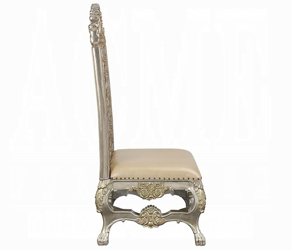 Acme DN01197-7PC 7 pc Astoria grand Danae champagne finish wood 18th century french inspired baroque ornate dining table set