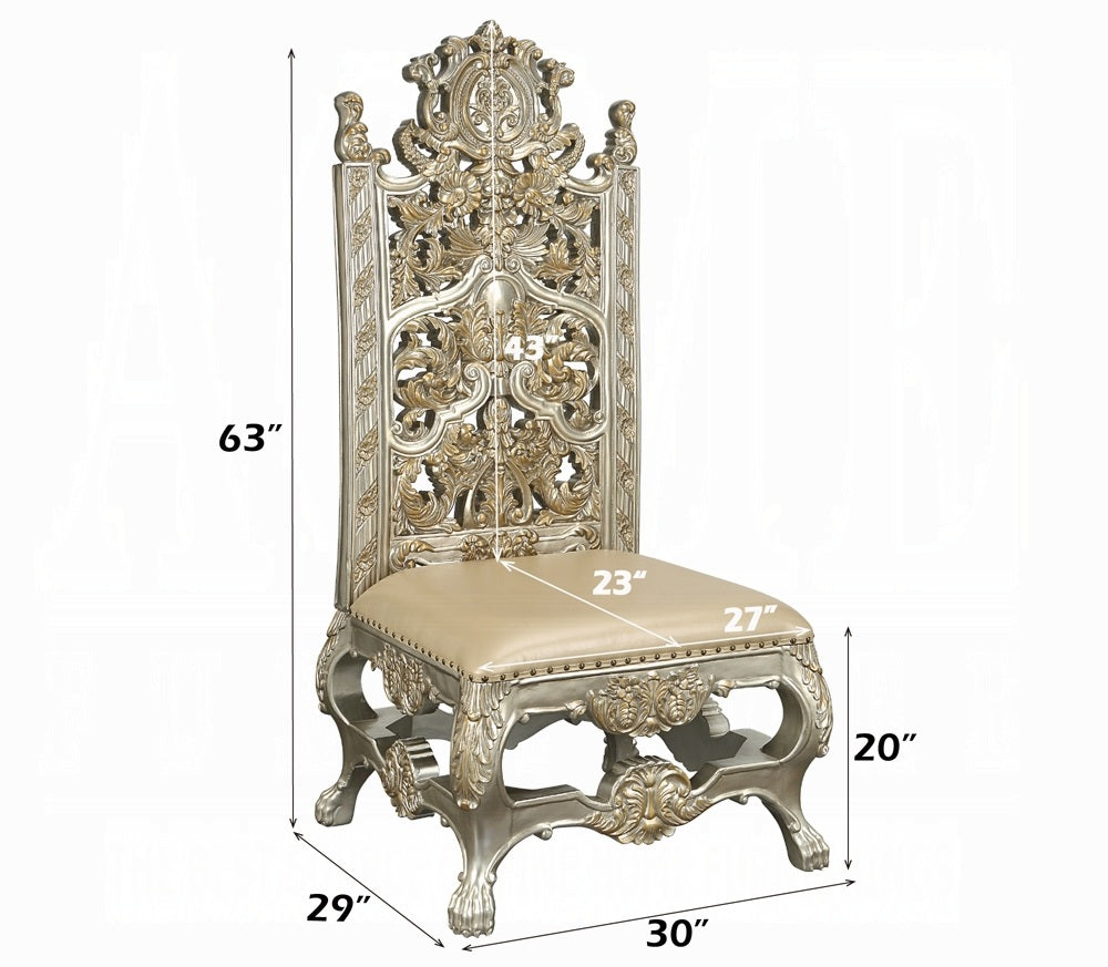 Acme DN01197-7PC 7 pc Astoria grand Danae champagne finish wood 18th century french inspired baroque ornate dining table set