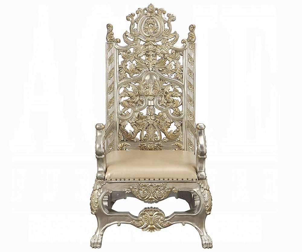 Acme DN01197-7PC 7 pc Astoria grand Danae champagne finish wood 18th century french inspired baroque ornate dining table set