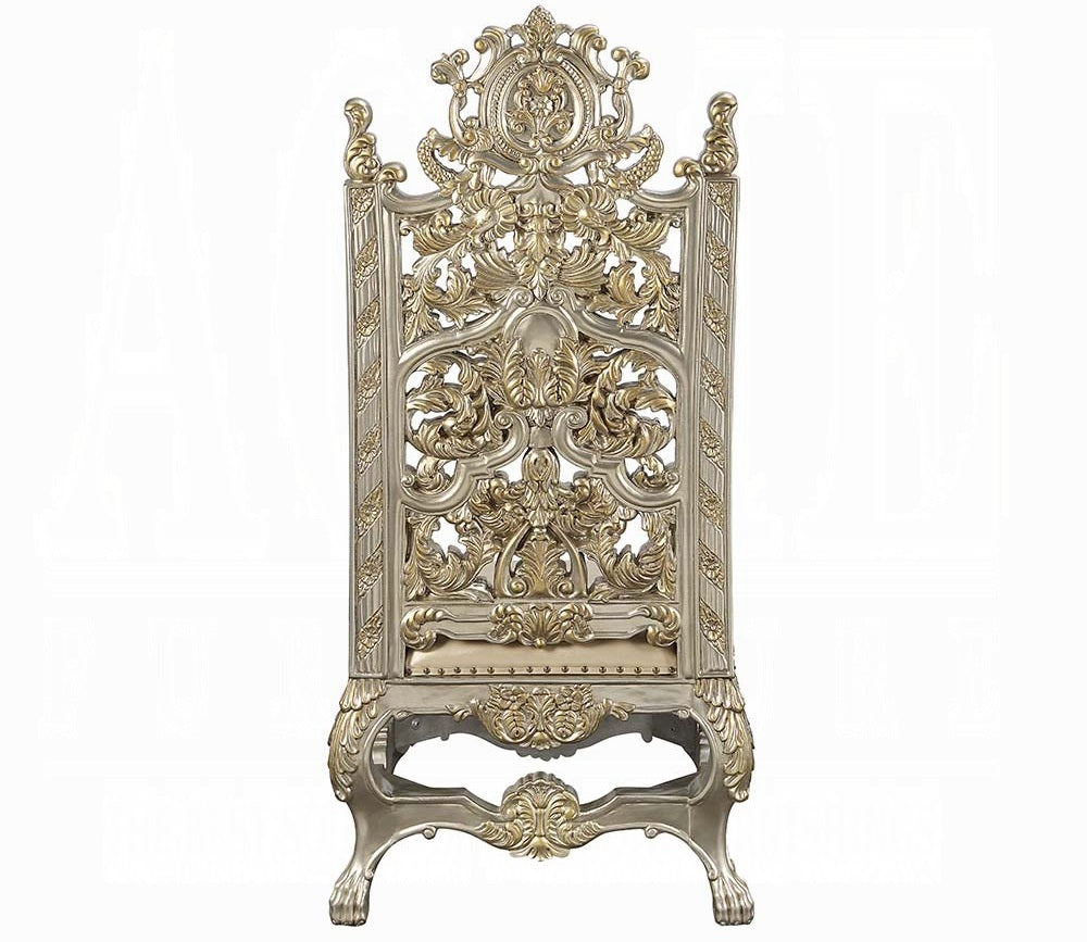 Acme DN01197-7PC 7 pc Astoria grand Danae champagne finish wood 18th century french inspired baroque ornate dining table set