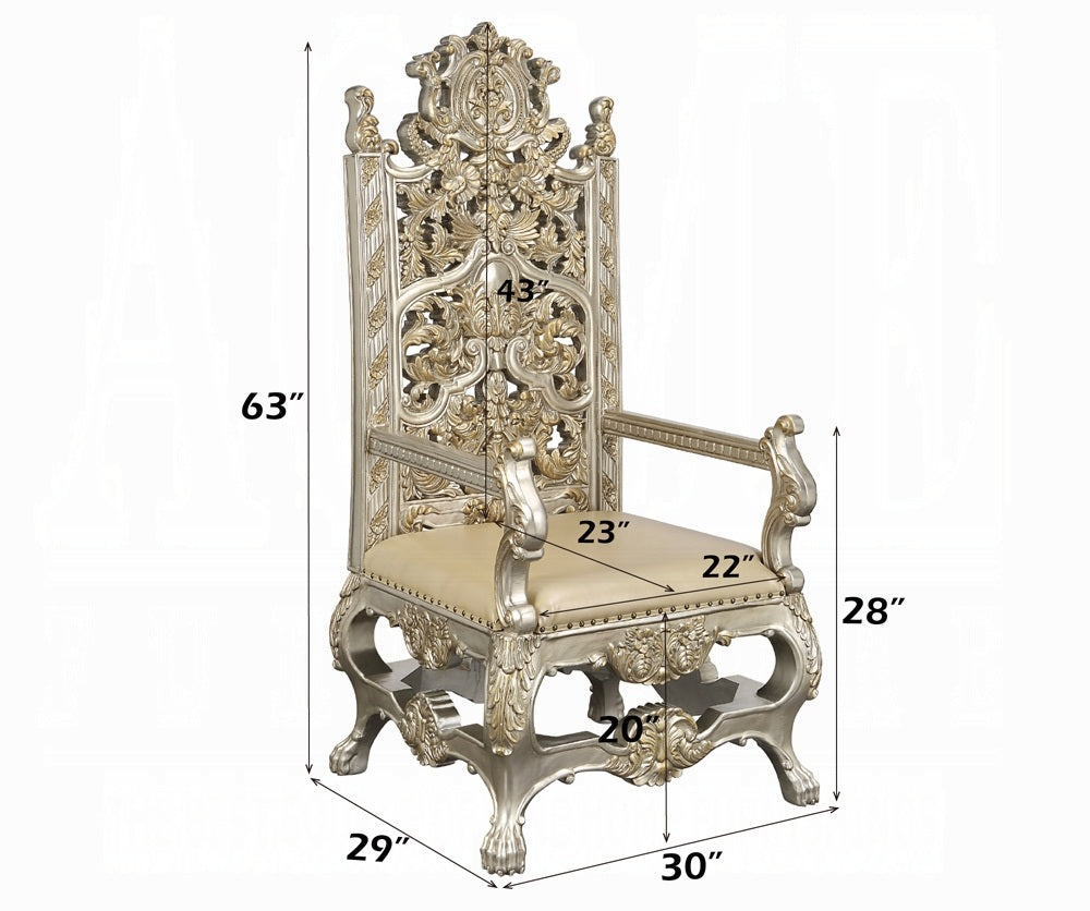Acme DN01197-7PC 7 pc Astoria grand Danae champagne finish wood 18th century french inspired baroque ornate dining table set