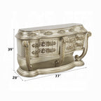 Acme DN01197-7PC 7 pc Astoria grand Danae champagne finish wood 18th century french inspired baroque ornate dining table set