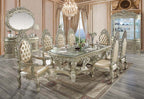 Acme DN01208-7PC 7 pc Astoria grand Sorina antique gold finish wood 18th century french inspired baroque ornate dining table set