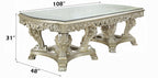 Acme DN01208-7PC 7 pc Astoria grand Sorina antique gold finish wood 18th century french inspired baroque ornate dining table set