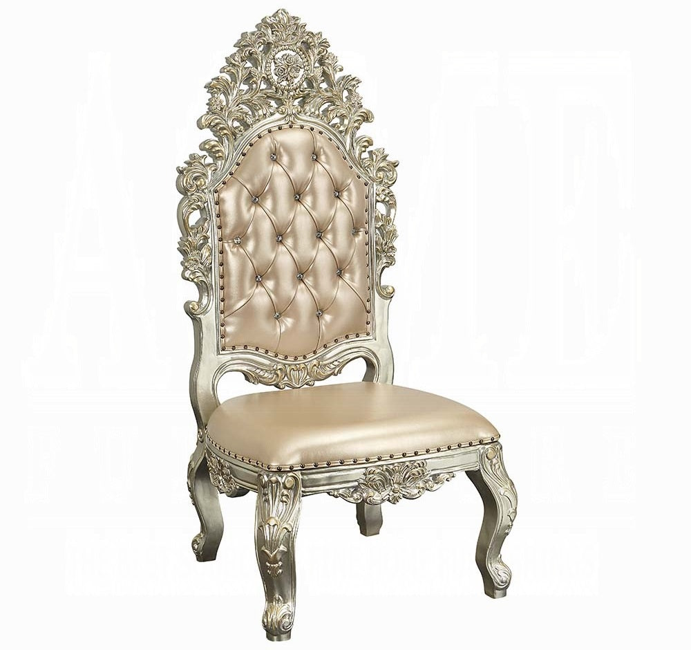 Acme DN01208-7PC 7 pc Astoria grand Sorina antique gold finish wood 18th century french inspired baroque ornate dining table set