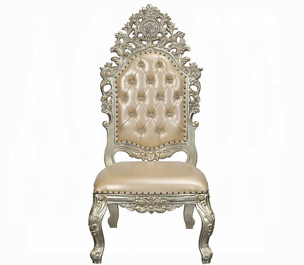 Acme DN01208-7PC 7 pc Astoria grand Sorina antique gold finish wood 18th century french inspired baroque ornate dining table set