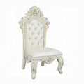 Acme DN01230 Set of 2 Astoria grand Adara antique white finish wood french inspired baroque ornate throne style side chairs