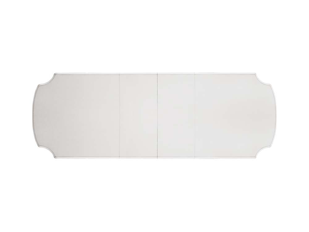 DN01351 7 pc Vendome antique pearl hand brushed gold finish wood carved ornate accents dining table set