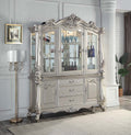Acme DN01371 Bently champagne finish wood carved ornate accents curio china cabinet hutch and buffet