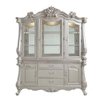 Acme DN01371 Bently champagne finish wood carved ornate accents curio china cabinet hutch and buffet