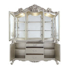 Acme DN01371 Bently champagne finish wood carved ornate accents curio china cabinet hutch and buffet