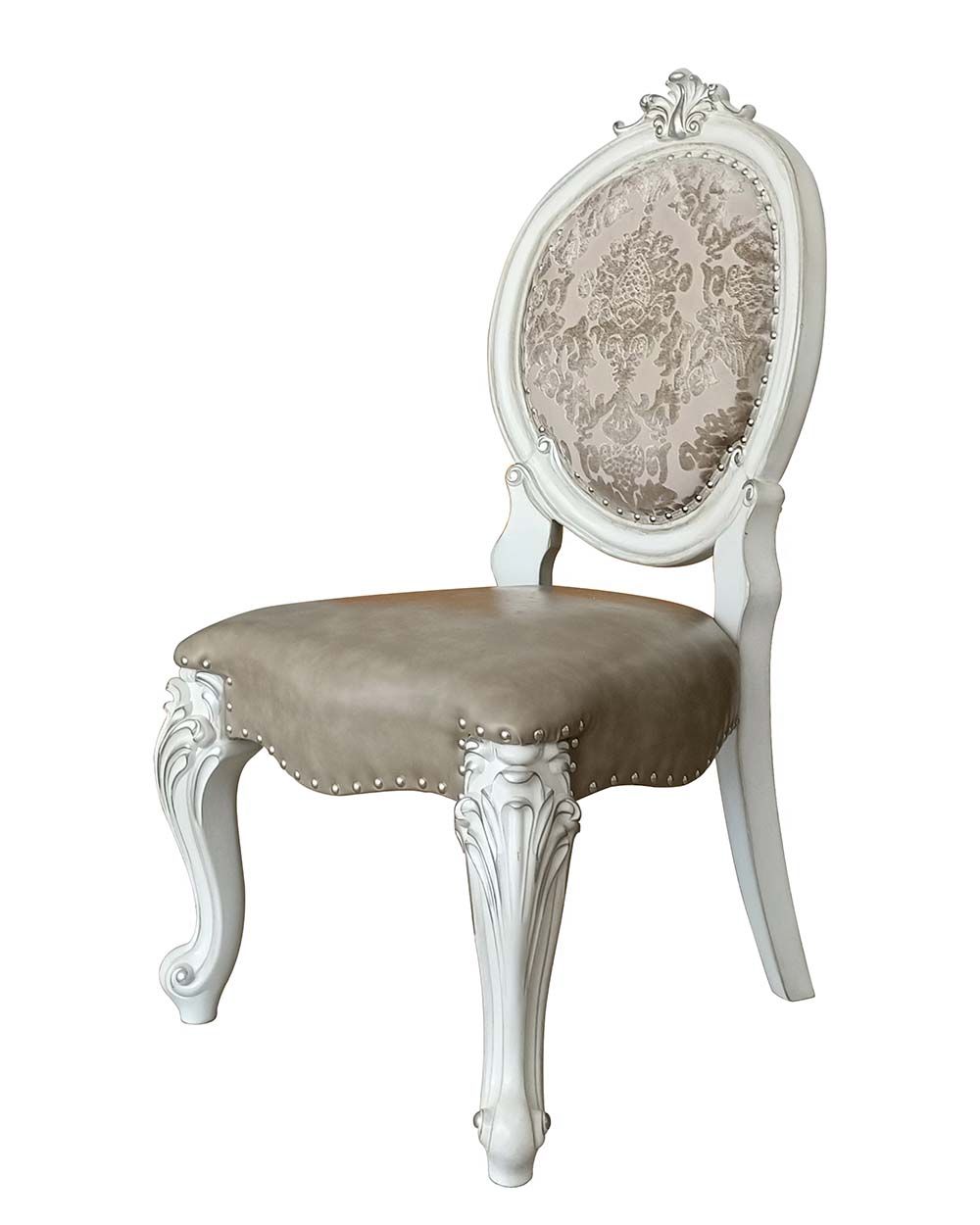 Acme DN01389 Set of 2 Astoria grand welton versailles bone white wash finish wood dining chairs