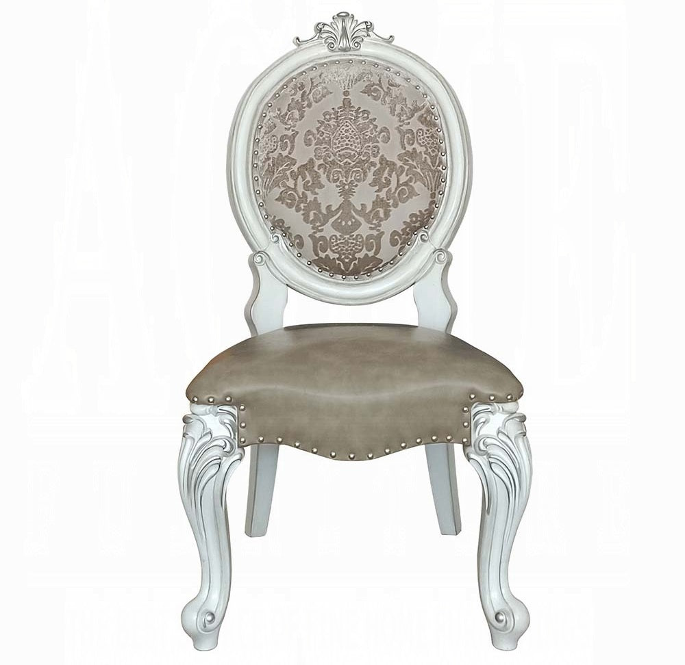 Acme 61130-DN01389-90 7 pc Astoria grand welton versailles bone white wash finish wood dining table set