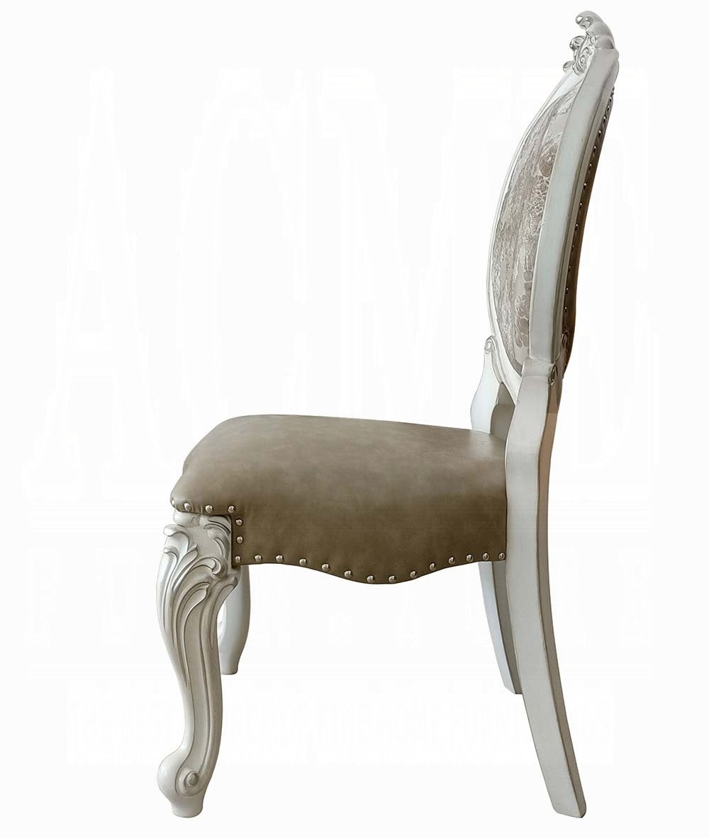 Acme 61130-DN01389-90 7 pc Astoria grand welton versailles bone white wash finish wood dining table set