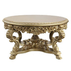 Acme DN01469-5PC 5 pc Astoria grand Bernadette gold finish wood 18th century french inspired baroque ornate 64" round dining table set
