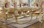 Acme DN01470-7PC 7 pc Astoria grand Bernadette gold finish wood 18th century french inspired baroque ornate dining table set