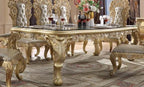 Acme DN01482-7PC 7 pc Astoria grand Cabriole gold finish wood 18th century french inspired baroque ornate dining table set