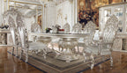 Acme DN01494-7PC 7 pc Astoria grand Sandoval champagne finish wood 18th century french inspired baroque ornate dining table set