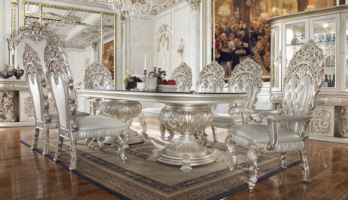 Acme DN01494-7PC 7 pc Astoria grand Sandoval champagne finish wood 18th century french inspired baroque ornate dining table set