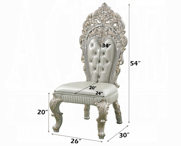 Acme DN01494-7PC 7 pc Astoria grand Sandoval champagne finish wood 18th century french inspired baroque ornate dining table set