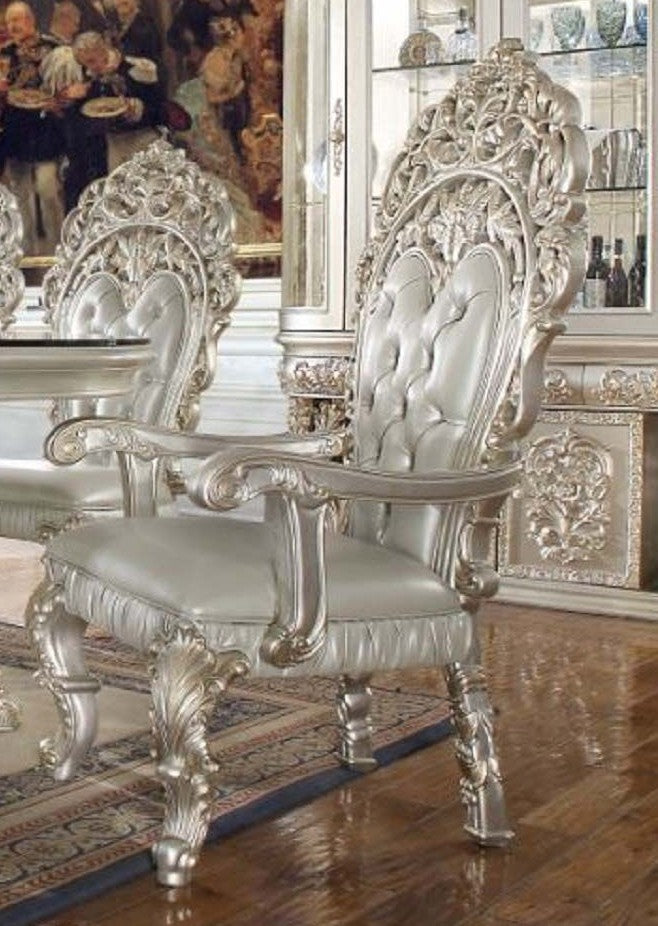 Acme DN01494-7PC 7 pc Astoria grand Sandoval champagne finish wood 18th century french inspired baroque ornate dining table set