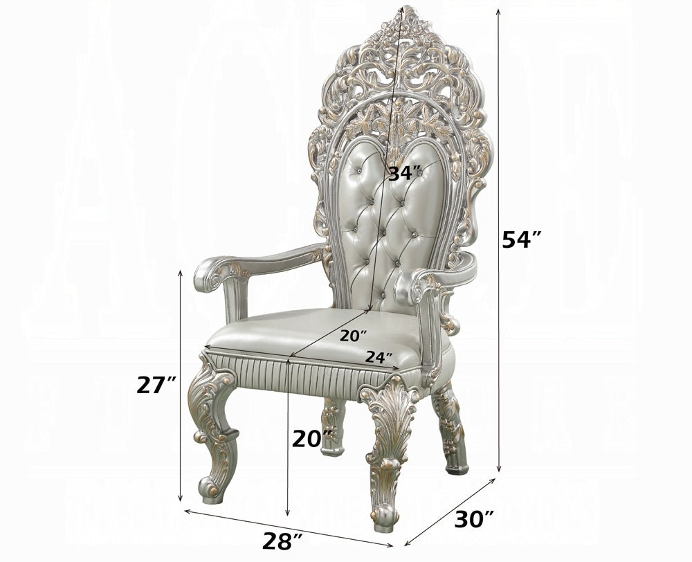 Acme DN01494-7PC 7 pc Astoria grand Sandoval champagne finish wood 18th century french inspired baroque ornate dining table set