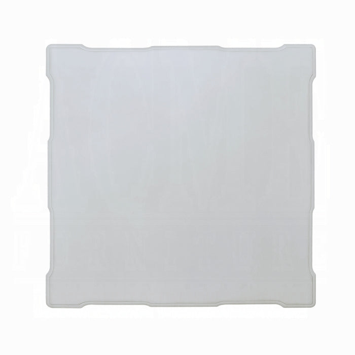 Acme DN01515-7PC 7 pc Vendome antique pearl finish wood counter height dining table set pearl faux leather upholstery